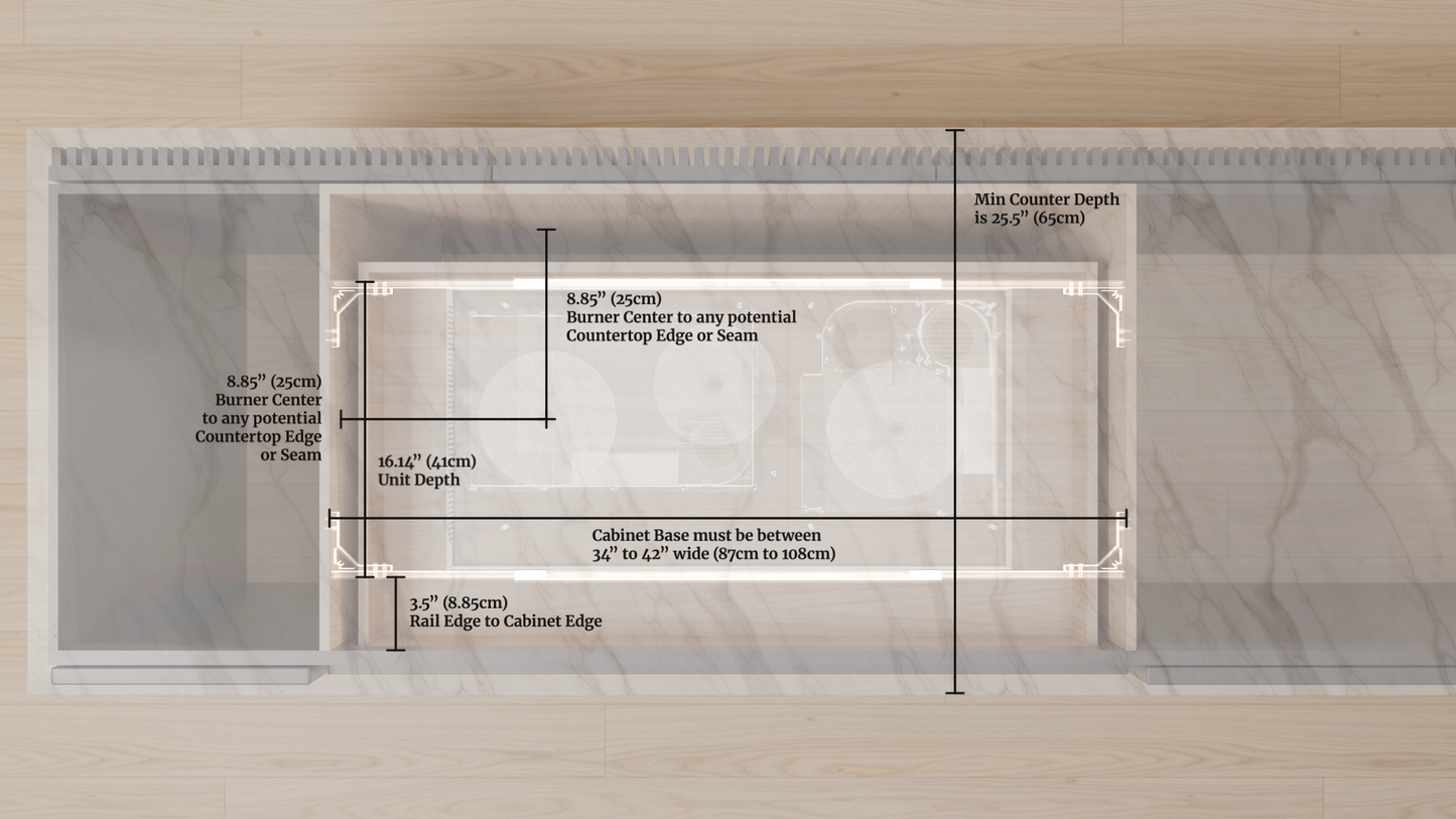 3 Burner Invisible Cooktop