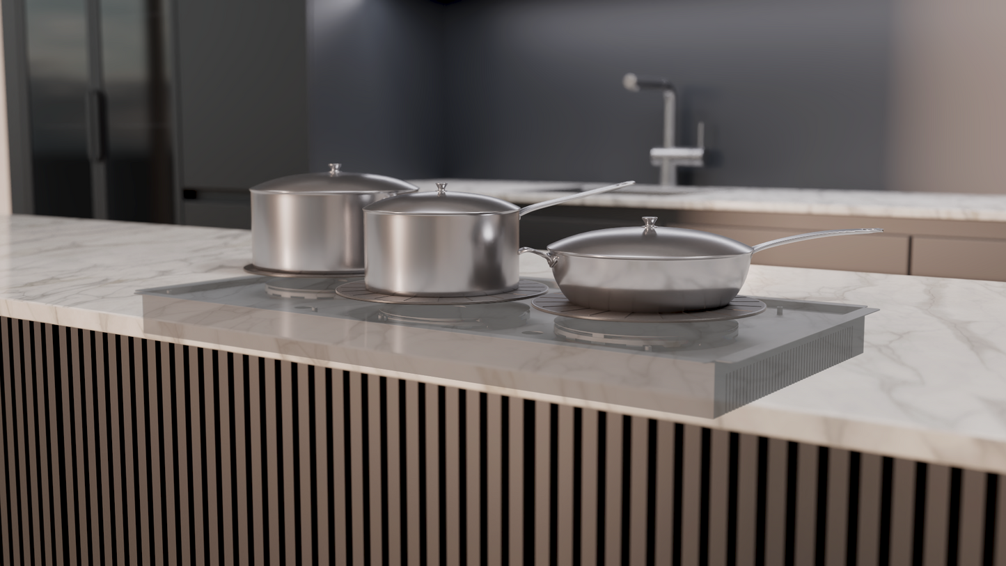 3 Burner Invisible Cooktop