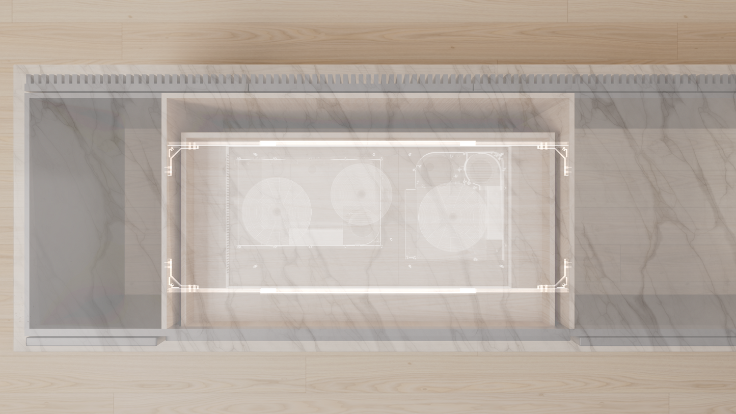 3 Burner Invisible Cooktop