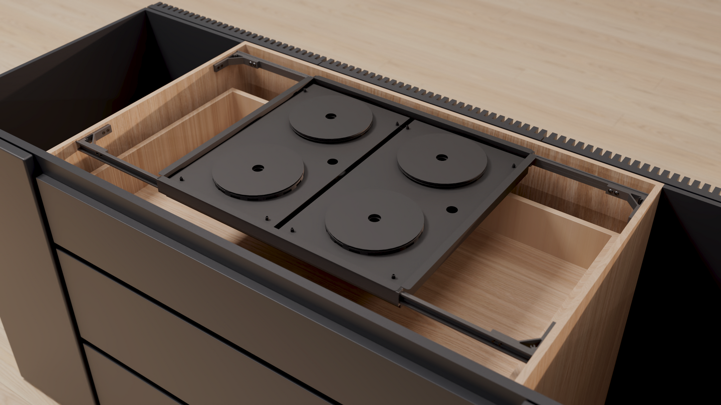 4 Burner Invisible Cooktop
