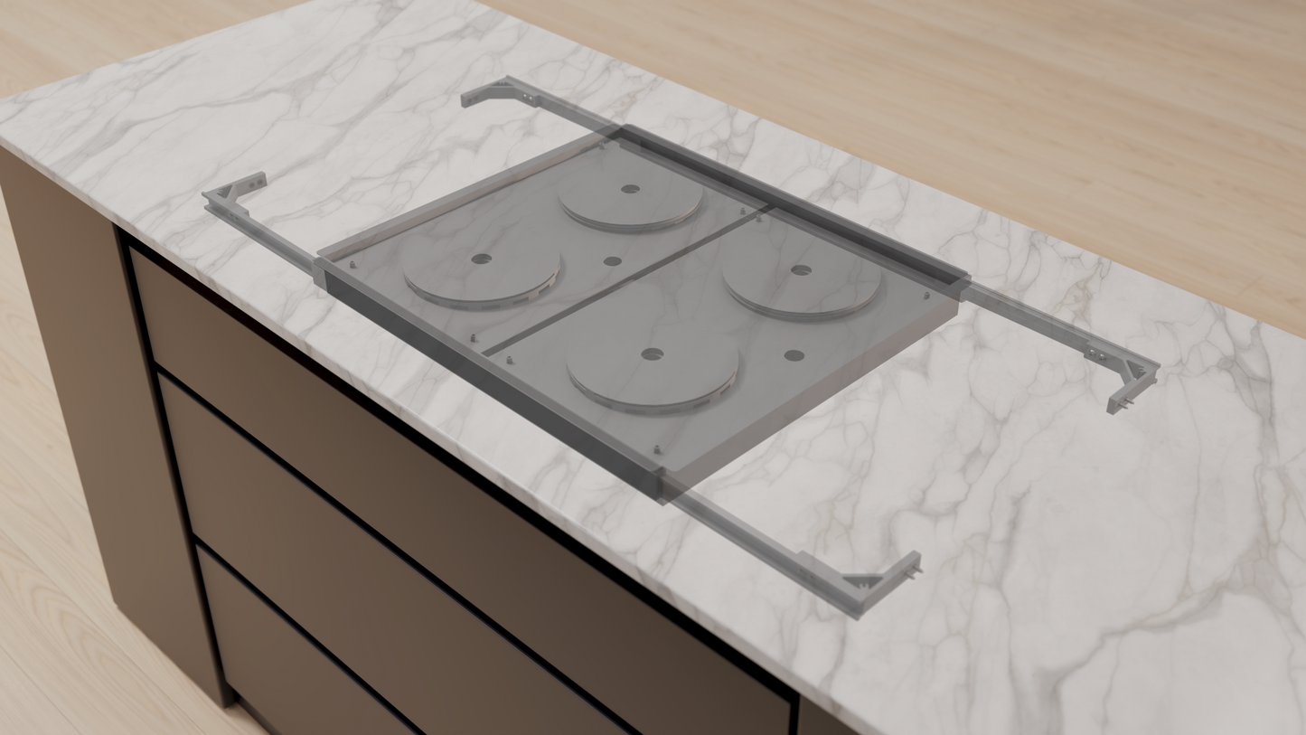 4 Burner Invisible Cooktop
