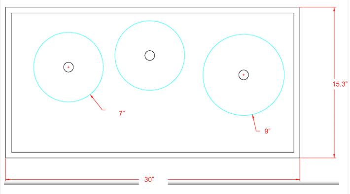 3 Burner Invisible Cooktop