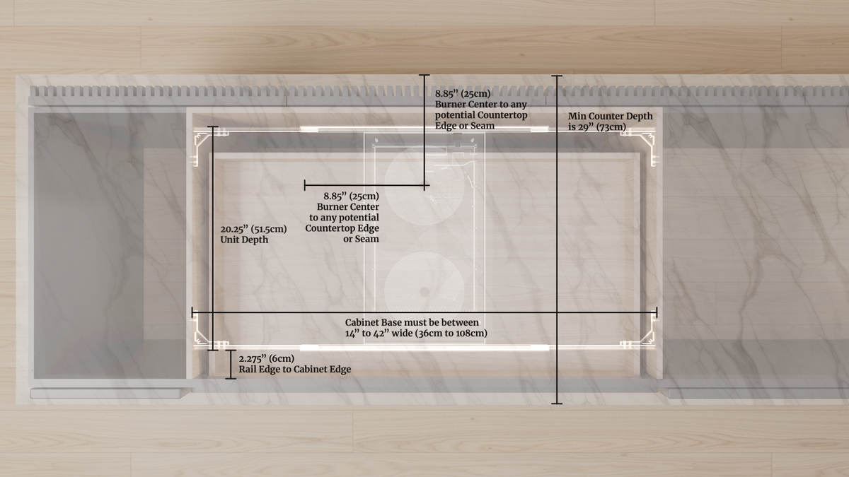2 Burner Invisible cooktop – Invisible Induction