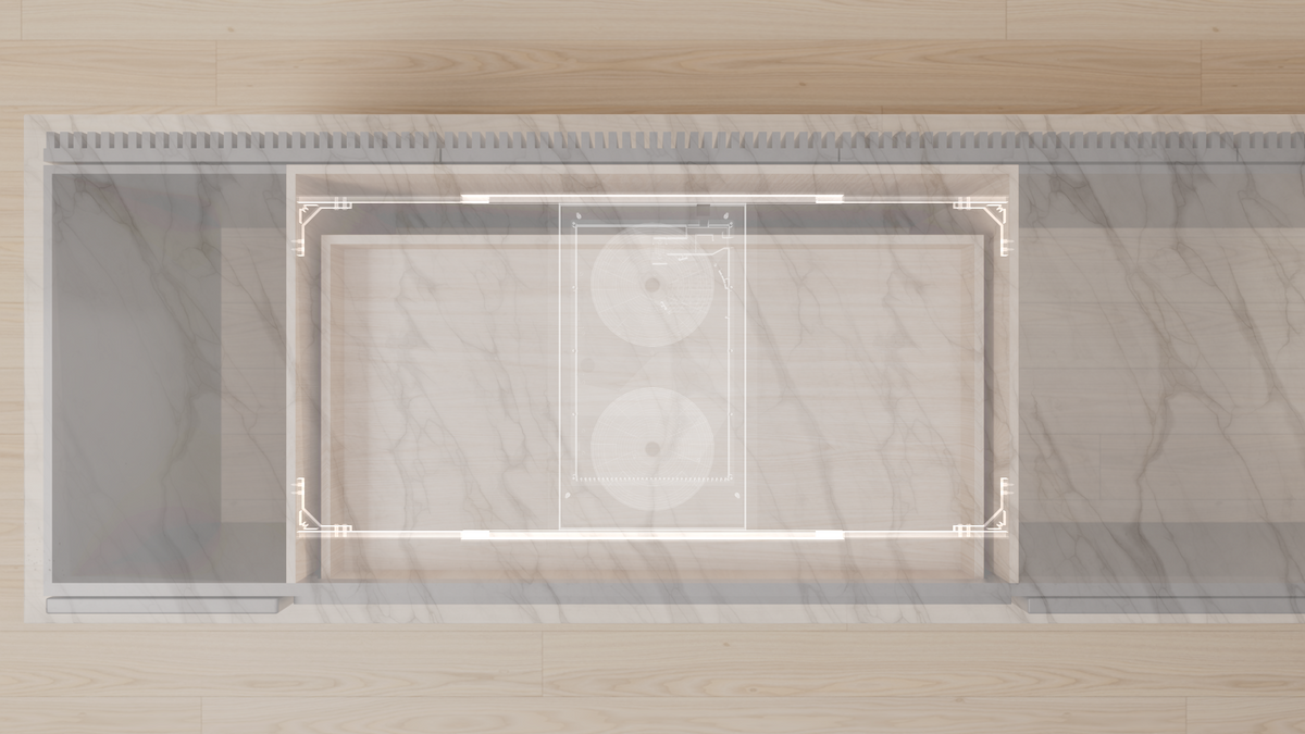 2 Burner Invisible cooktop – Invisible Induction