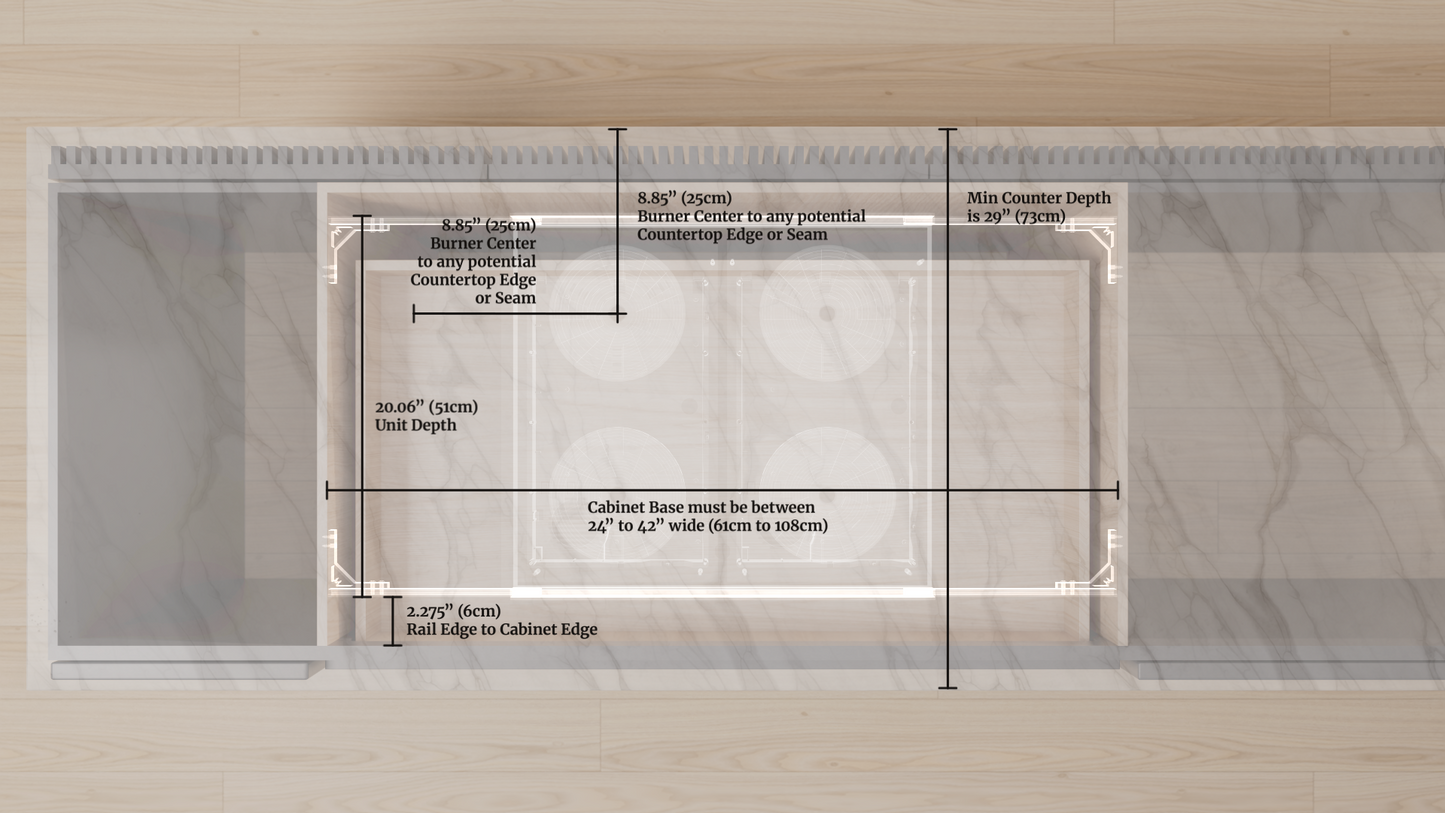 4 Burner Invisible Cooktop