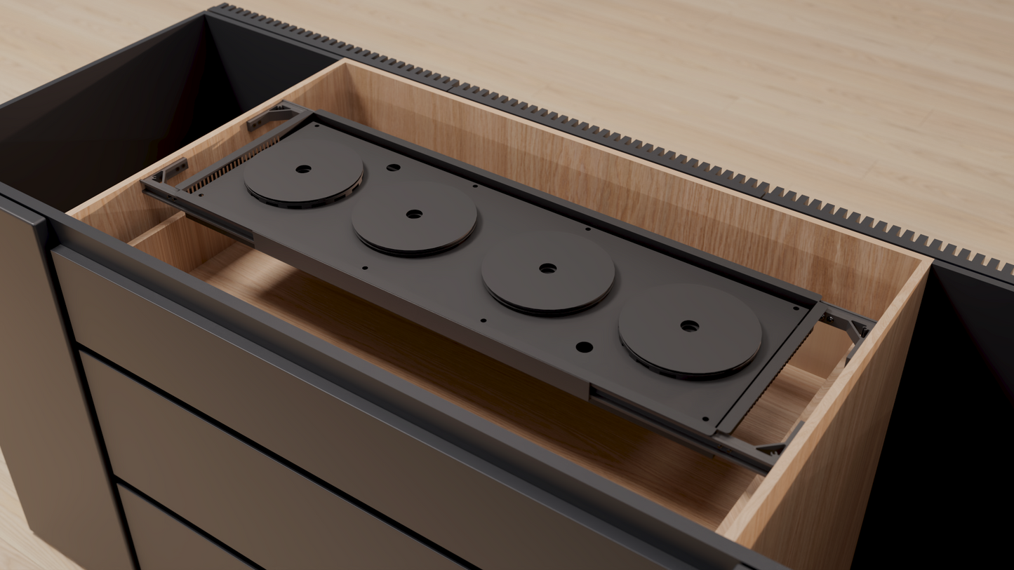 4 Burner Galley Invisible Cooktop