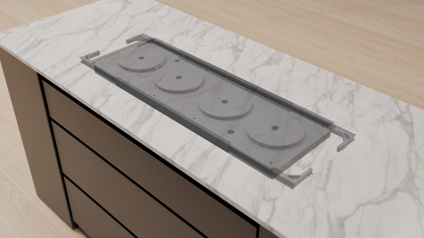 4 Burner Galley Invisible Cooktop