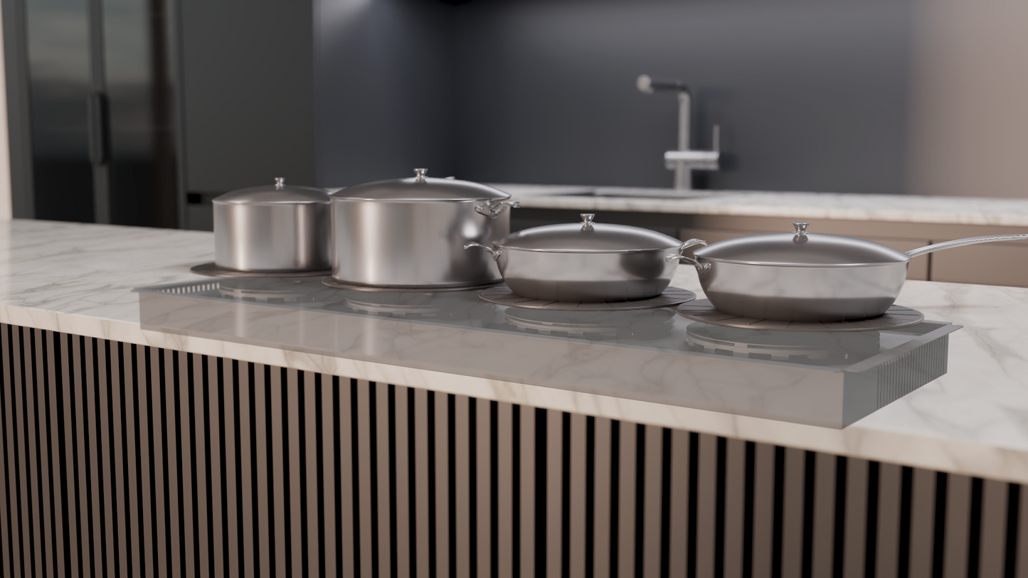 4 Burner Galley Invisible Cooktop