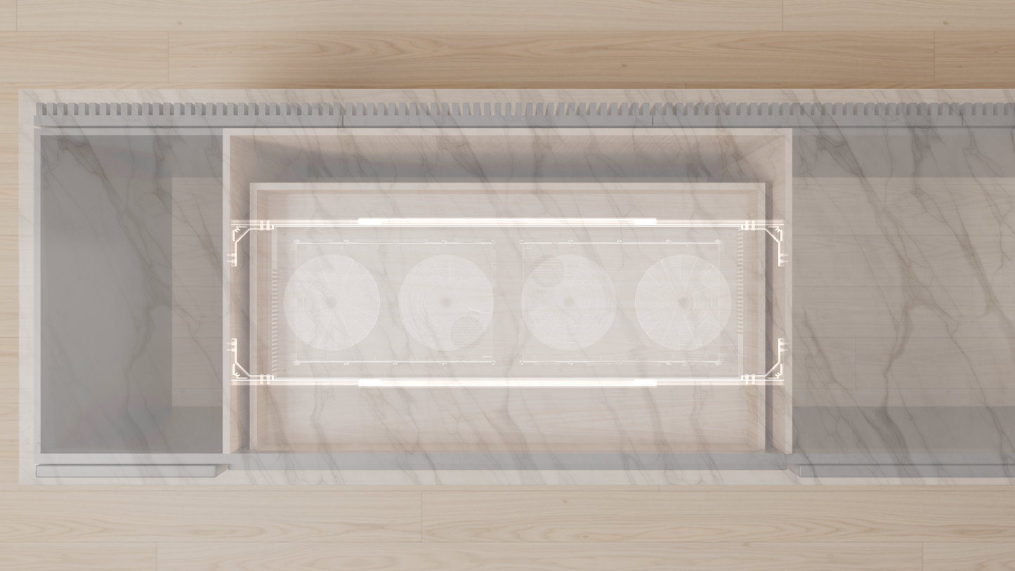 4 Burner Galley Invisible Cooktop