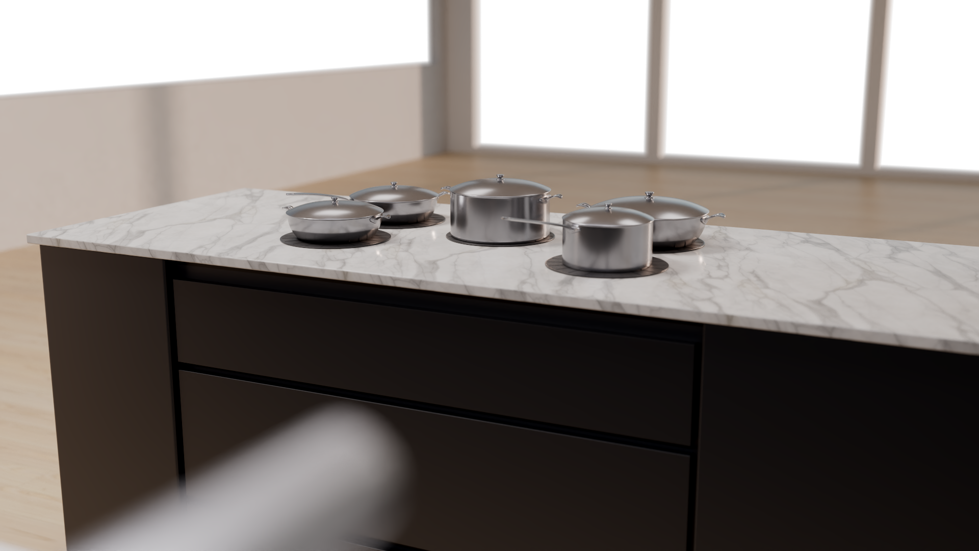5 Burner Invisible Cooktop – Invisible Induction