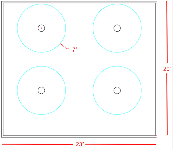 4 Burner Invisible Cooktop