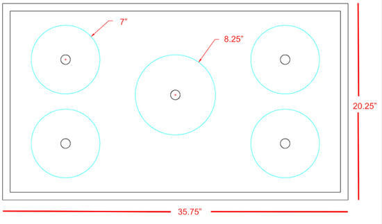 5 Burner Invisible Cooktop – Invisible Induction